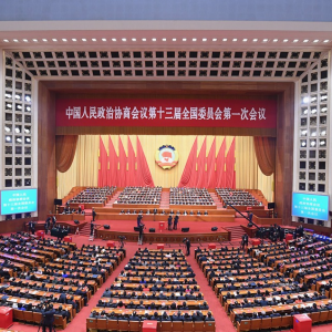 全國政協十三屆一次會議3月15日上午9點30分在人民大會堂舉行閉幕會