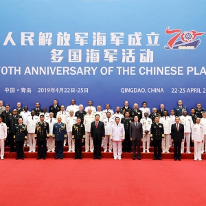 習近平集體會見出席海軍成立70周年多國海軍活動外方代表團團長