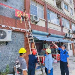 防御“煙花”超強臺風，松江區九亭鎮城管中隊來守護家園結界